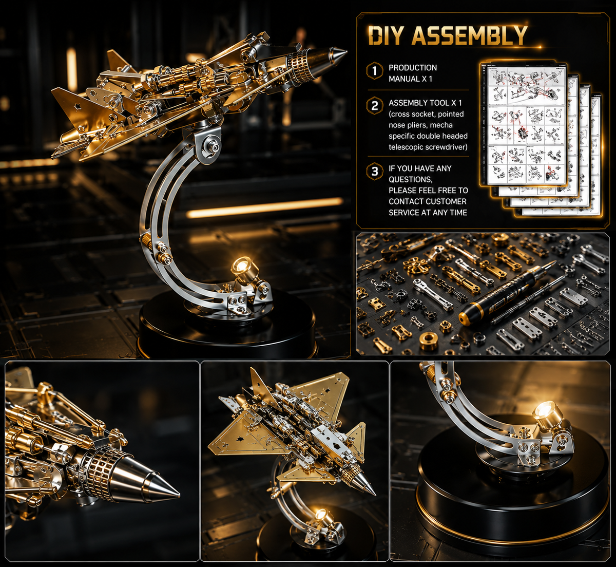 J-20 Supersonic Dragon Fighter 3D Metal Puzzle