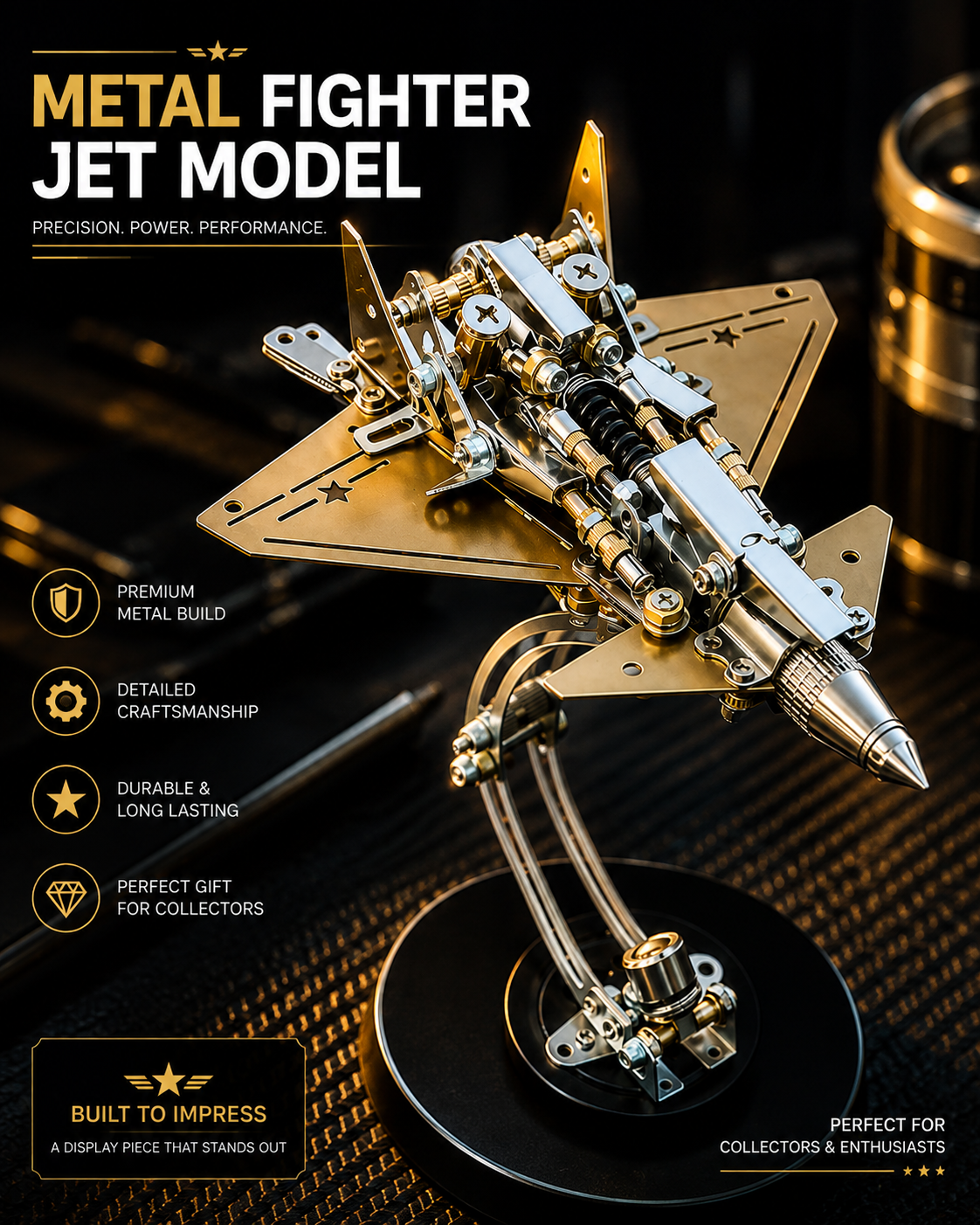 J-20 Supersonic Dragon Fighter 3D Metal Puzzle