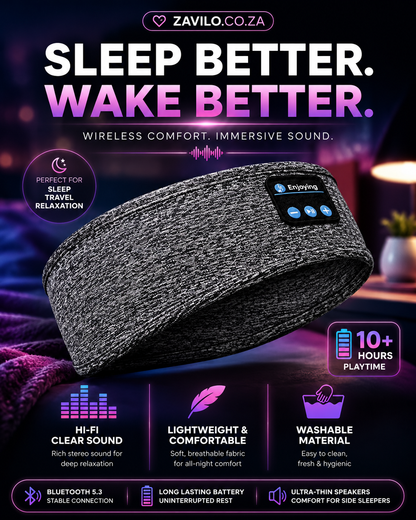 Wireless Sleep Headphones & Washable Eye Mask Combo