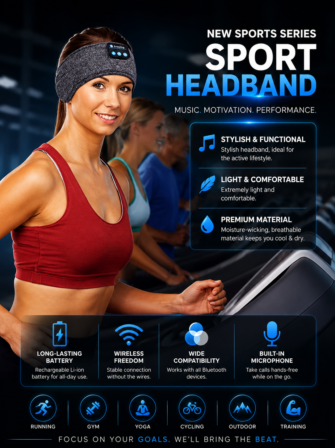 Wireless Sleep Headphones & Washable Eye Mask Combo