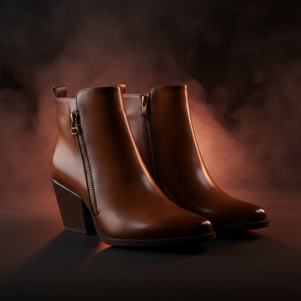 Ankle Boot Pair - Rose Gold Glow