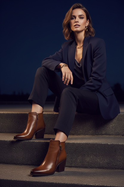 Ankle Boot - Woman Sitting