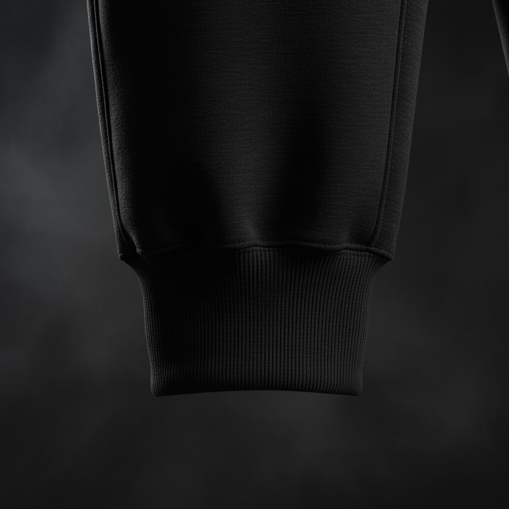 Black Joggers - Cuff Detail