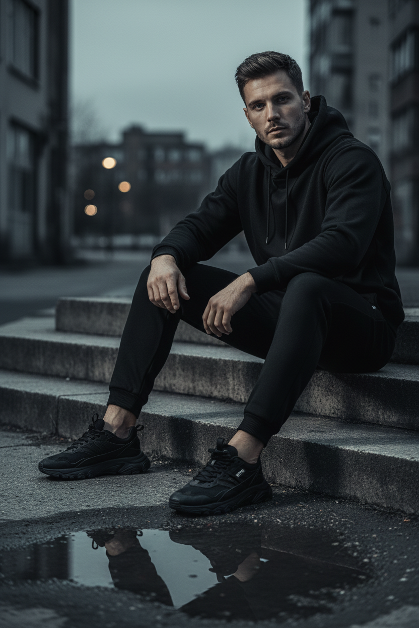 Black Joggers - Lifestyle Shot