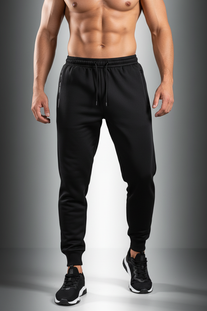 Black Joggers - Male Model Full Shot