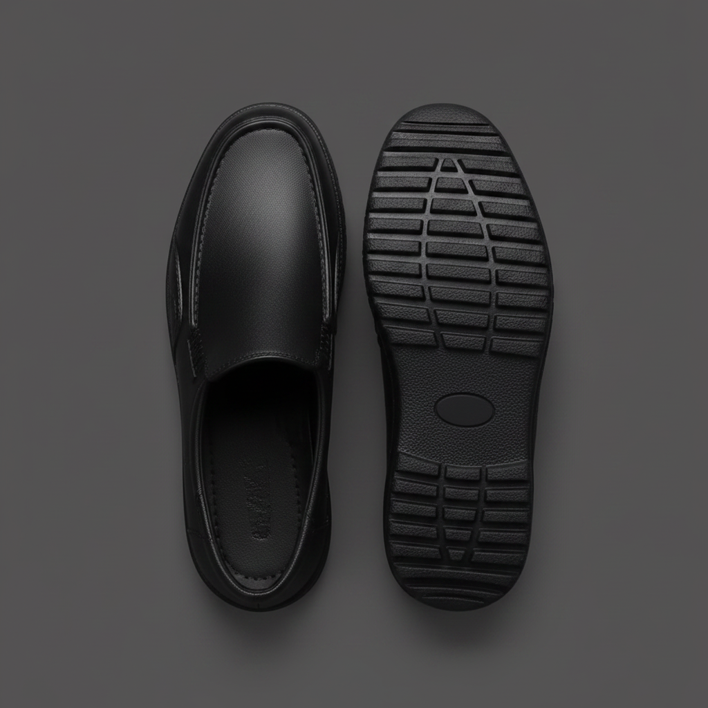 Black Loafers - Flat Lay