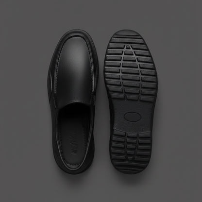 Black Loafers - Flat Lay