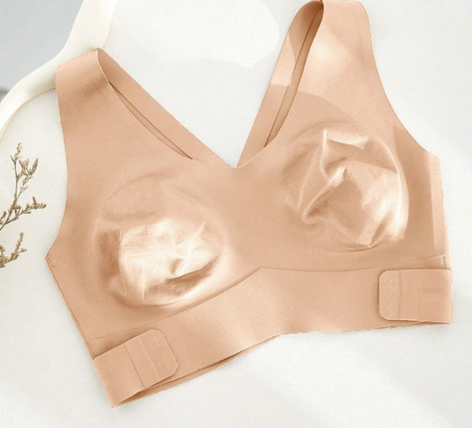 Seamless Crisscross Back Bra – No Padding | Front Closure | XS–XXL