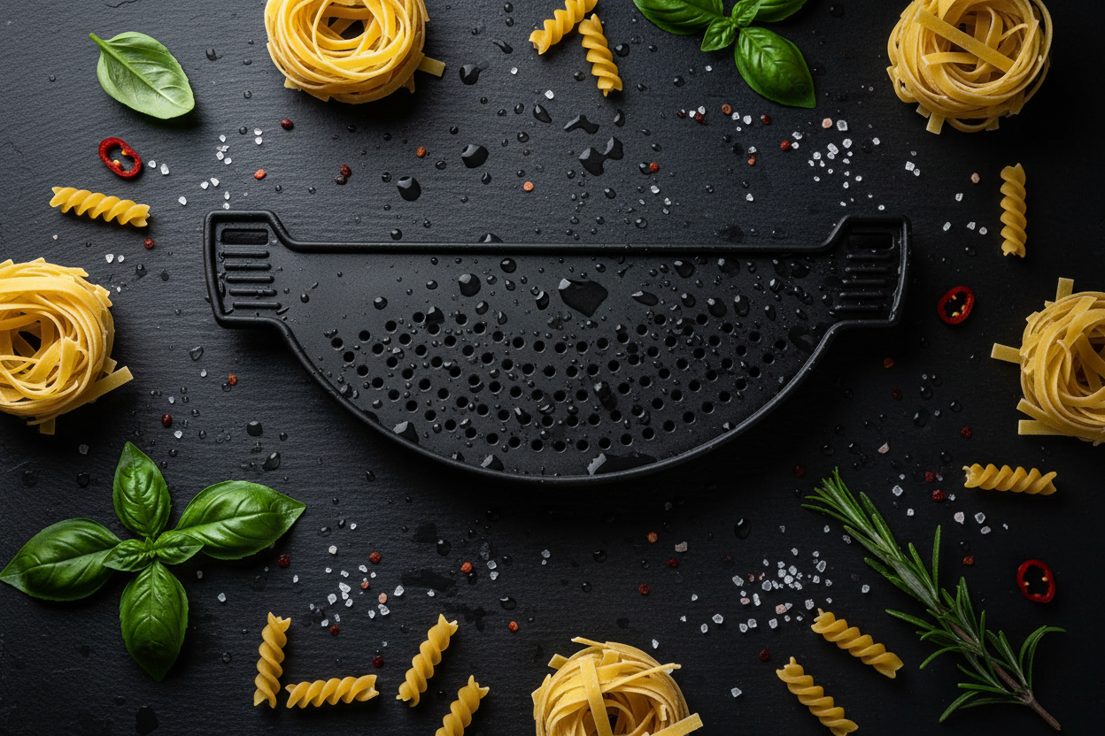 Clip-On Strainer Flat Lay