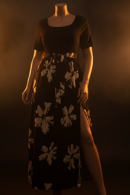 Floral Dress - Amber Glow
