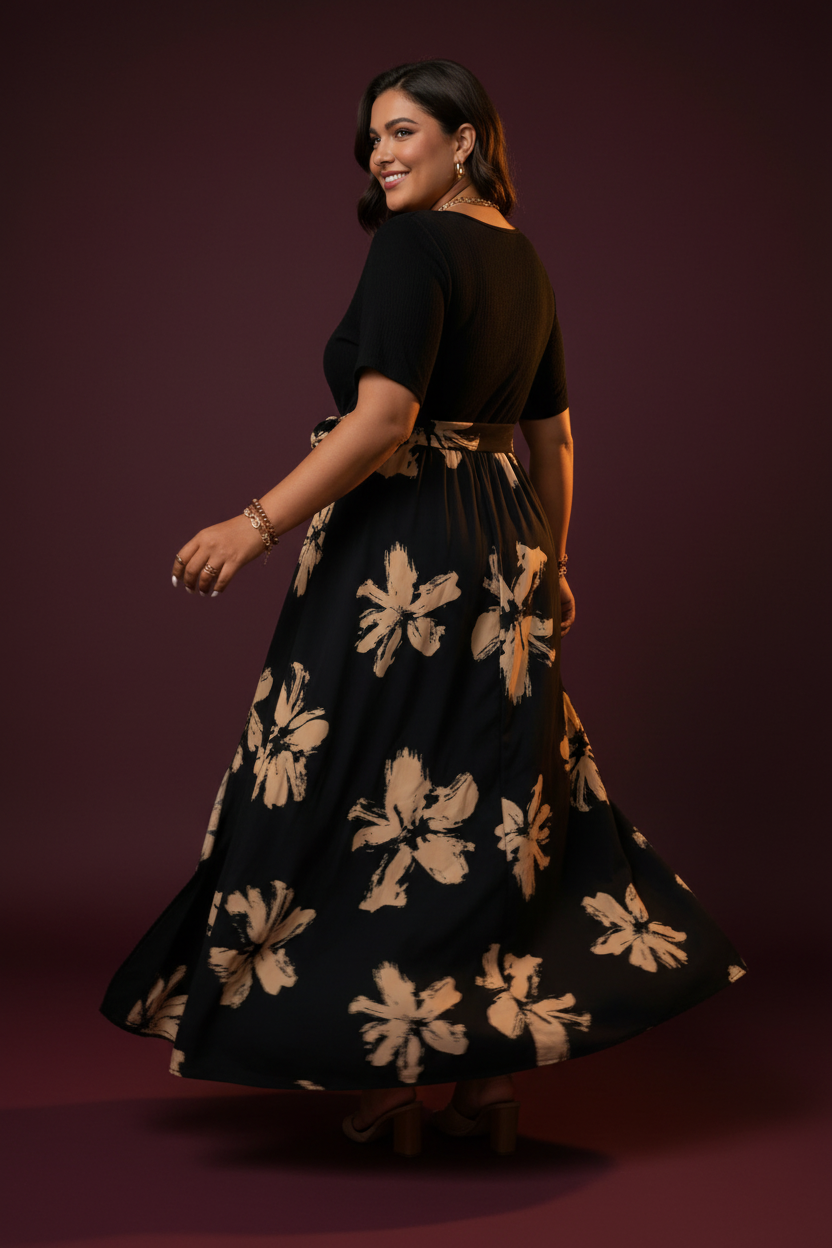 Floral Dress - Woman Twirl