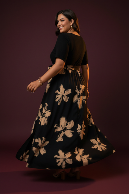 Floral Dress - Woman Twirl