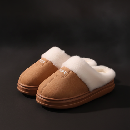 Fur Slipper Pair - Rose Gold Glow