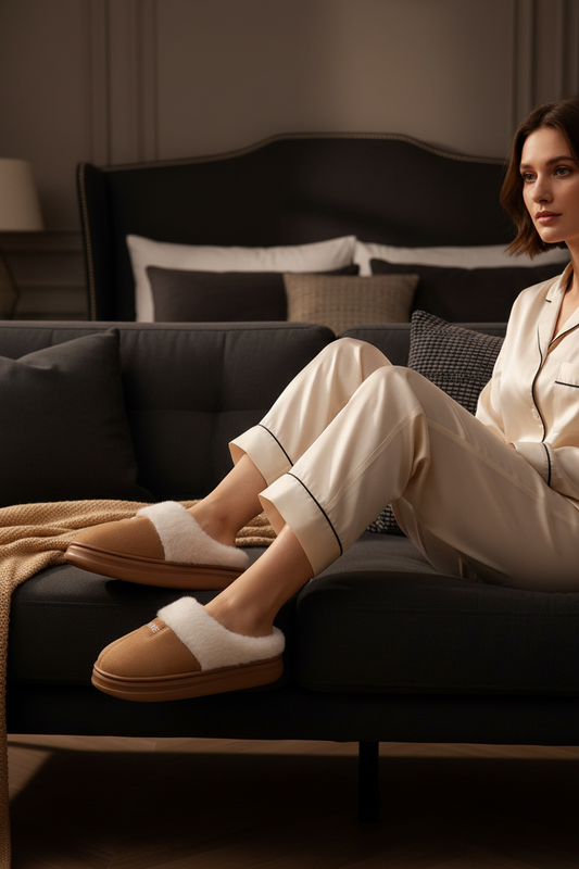 Fur Slipper - Woman Bedroom