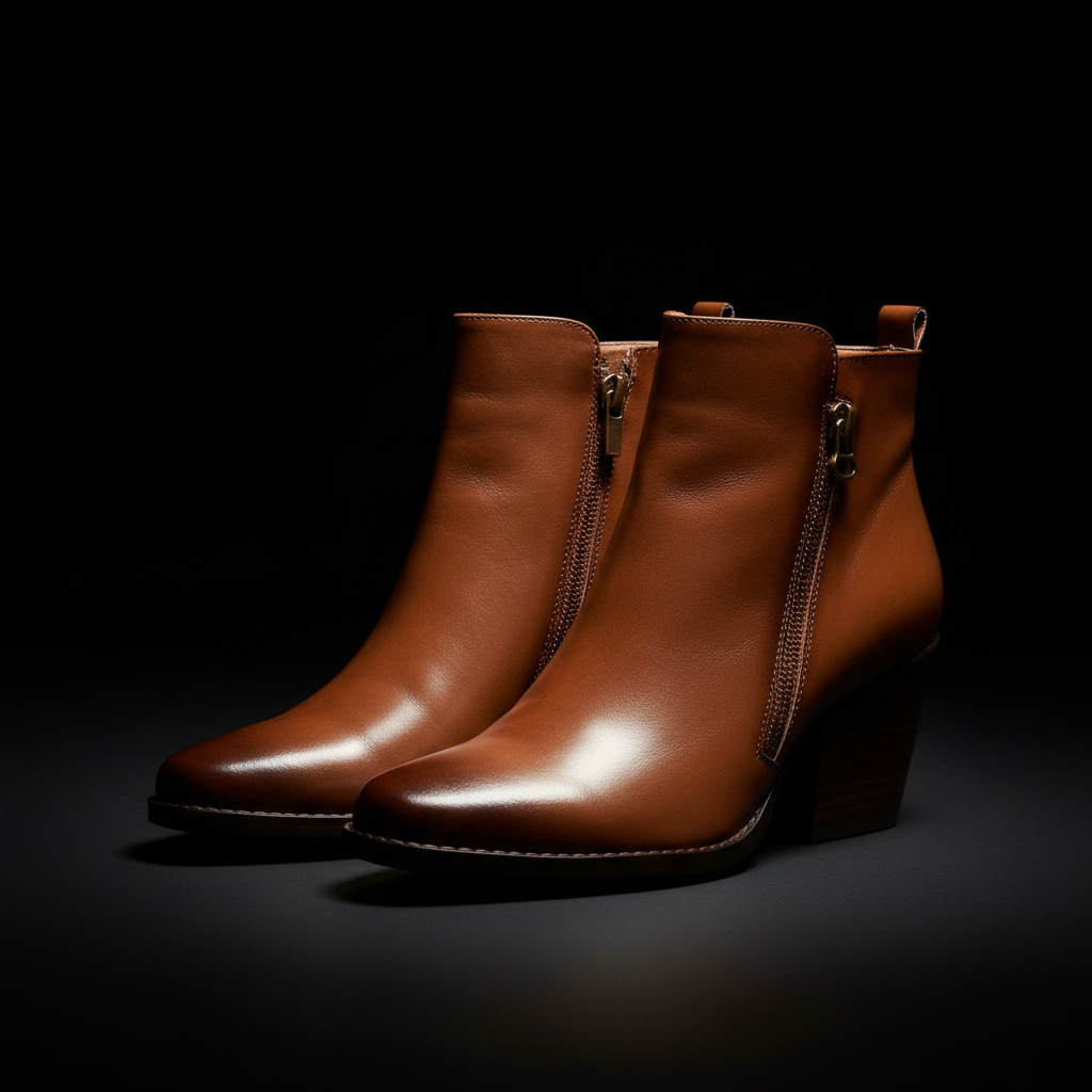 Pair of Madison Jeffie 2 boots black studio background