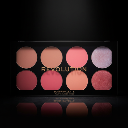 Revolution Blush Palette on black studio background