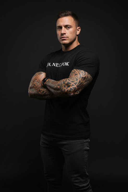 JA NEE FOK Tee - Arms Crossed