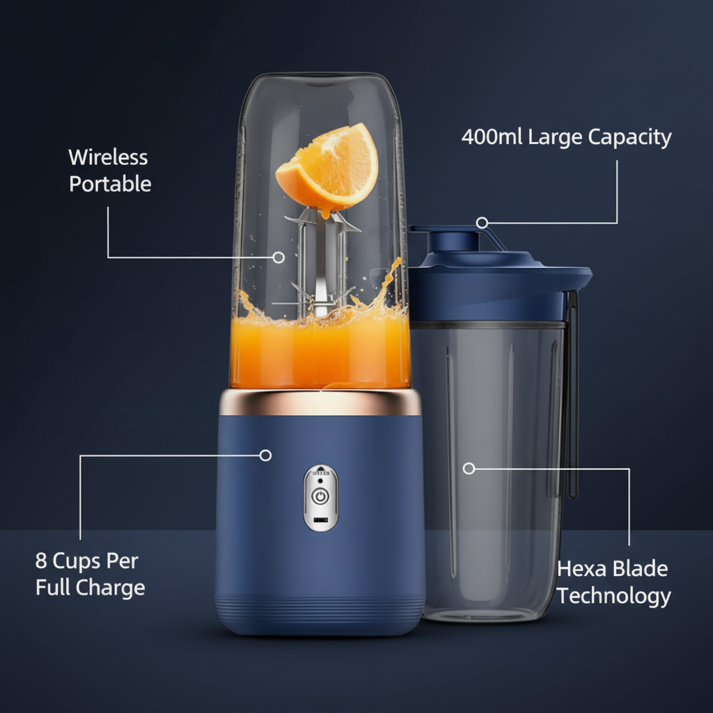 Juicer Cup - Dark Infographic