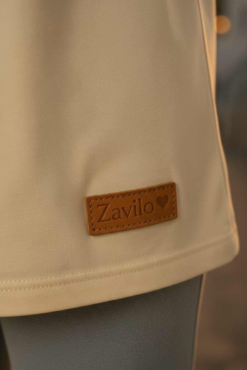 Leather tag close-up