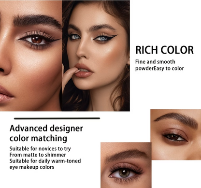 9-Shade Warm Nude Eyeshadow Palette – Matte & Shimmer