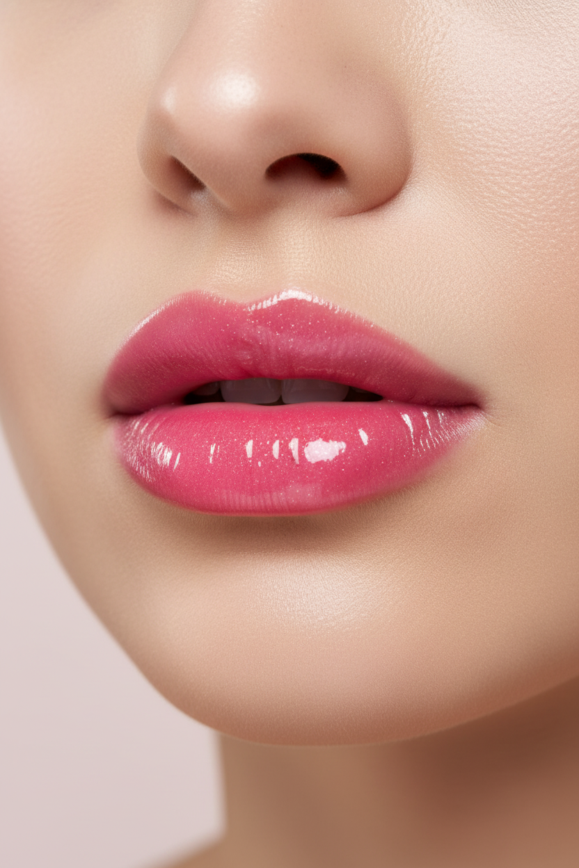 On-model lips shot