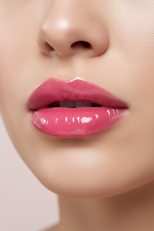 On-model lips shot