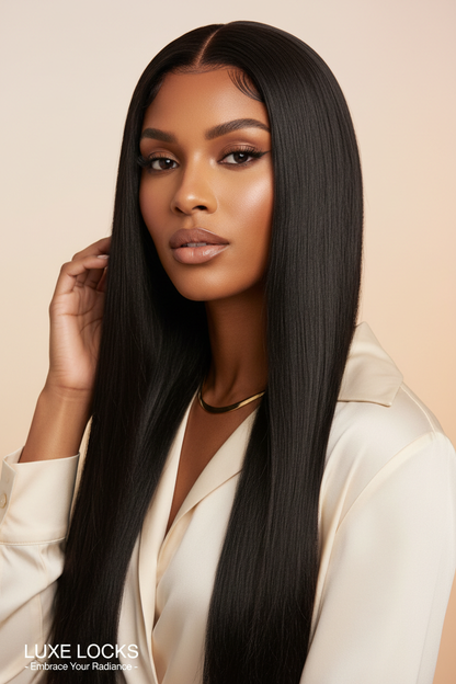 On-model wig - diverse campaign