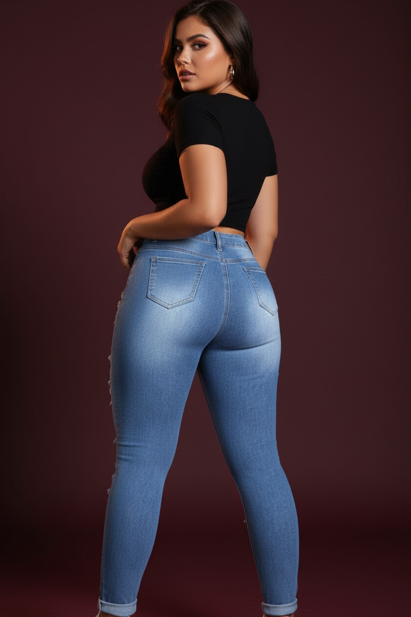 Ripped Jeans - Back View