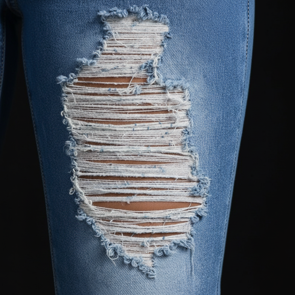 Ripped Jeans - Macro Detail