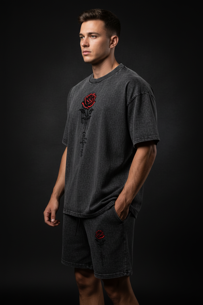 Rose Co-ord Set - Side Angle