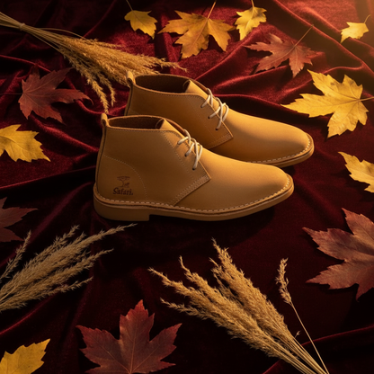 Safari Chukka Pair - Burgundy Velvet