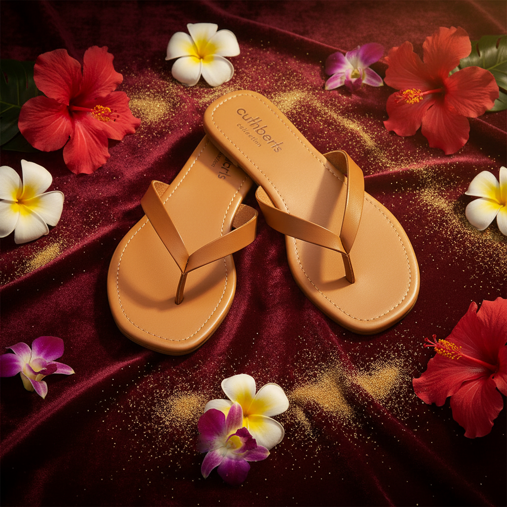 Sandal Pair - Burgundy Velvet