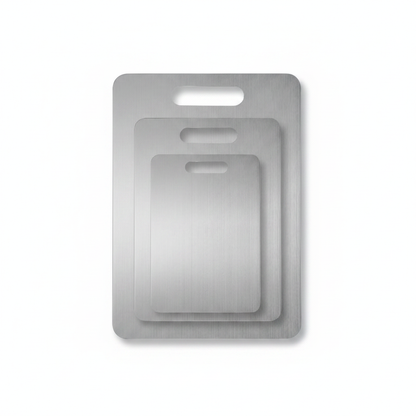 Stainless Steel Cutting Board Set Flat Lay