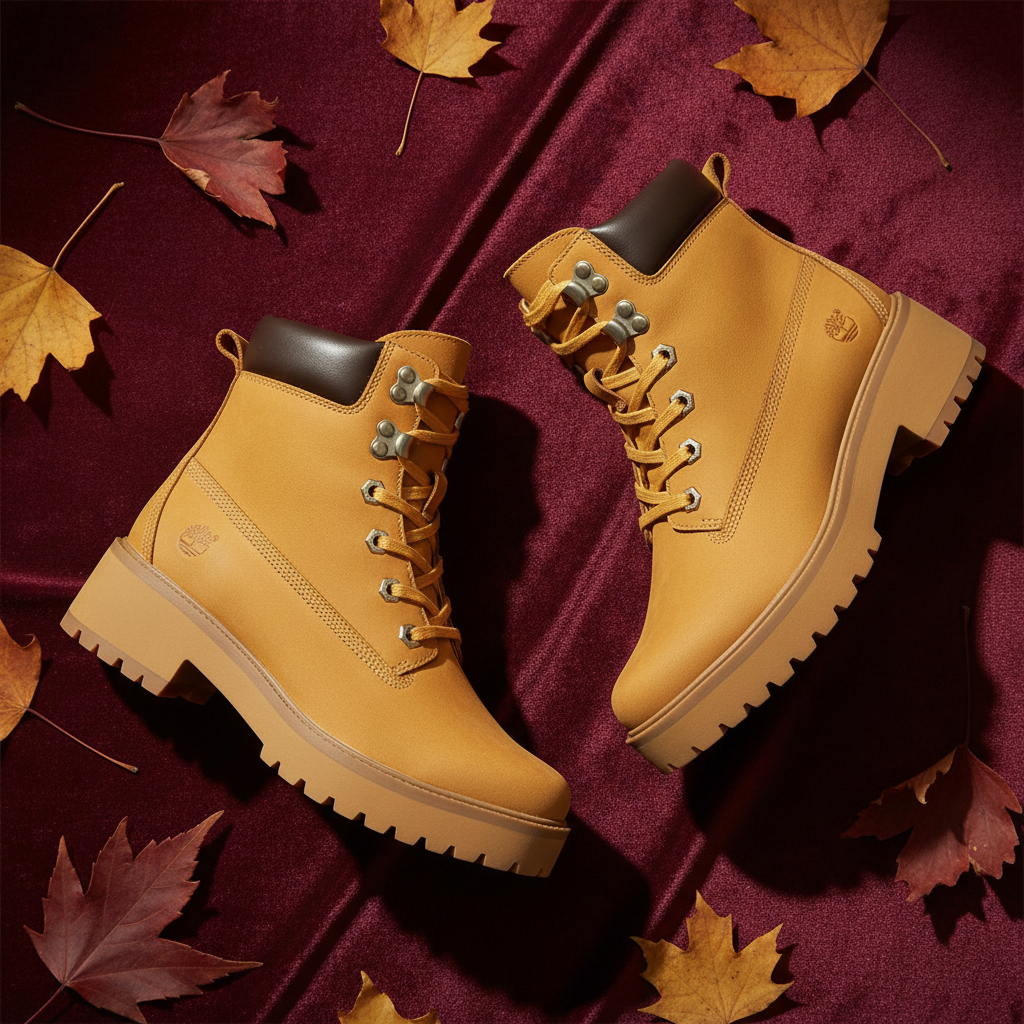 Timberland Pair - Burgundy Velvet