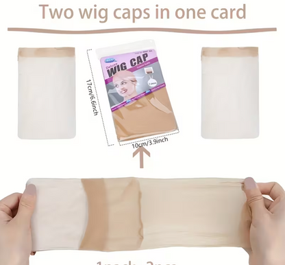 Deluxe Stretchy Wig Caps – Nude Stocking Caps (2 Pack)